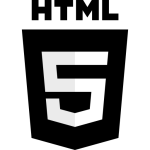 HTML5 logo black