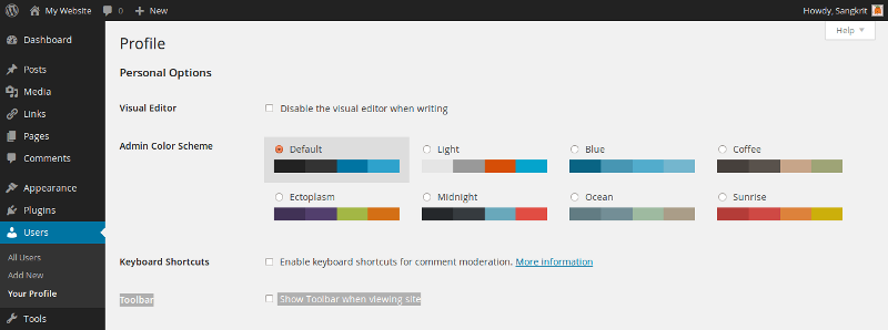 How To Show WordPress Admin Toolbar On Per User Basis? | Internet ...